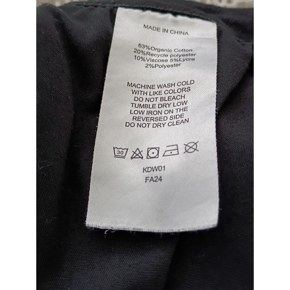Quince Black High Rise Flare Leg Organic Cotton Blend Jeans Size 27 - Picture 5 of 9